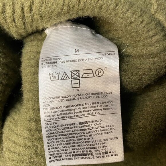 Banana Republic Merino Wool Preppy Dark Academia V-Neck Cardigan Women's Size M - Picture 4 of 4